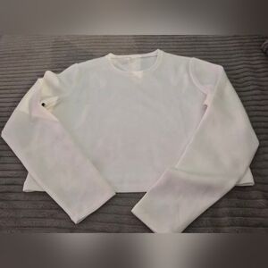 SPANX White Long Sleeve Cropped Top